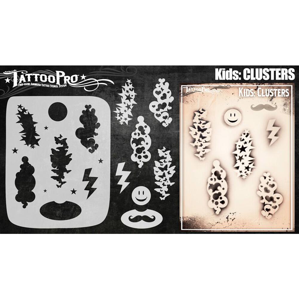 Tattoo Pro Kids Series Stencils - Clusters