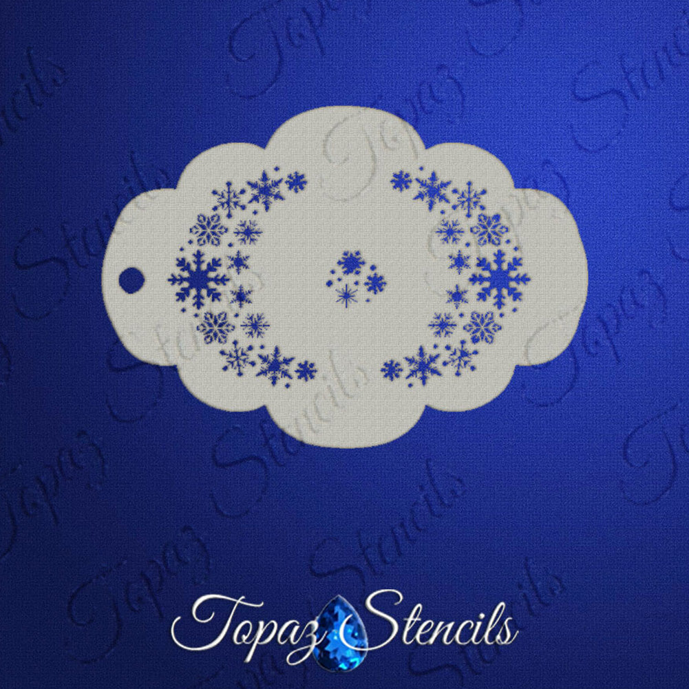 Topaz Face Painting Stencil - Snowflake Mirror Eye