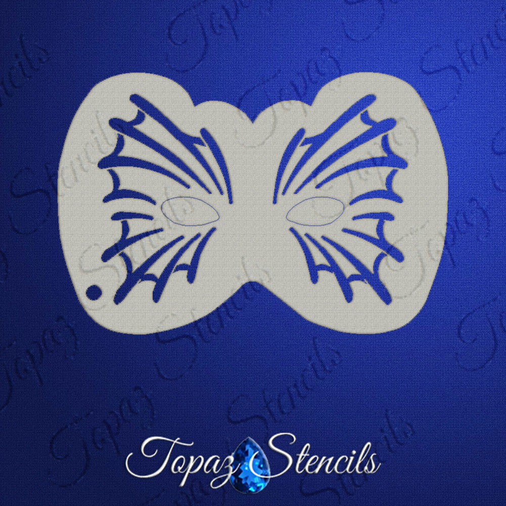 Topaz Face Painting Stencil - Spiderweb Flutter Eyes