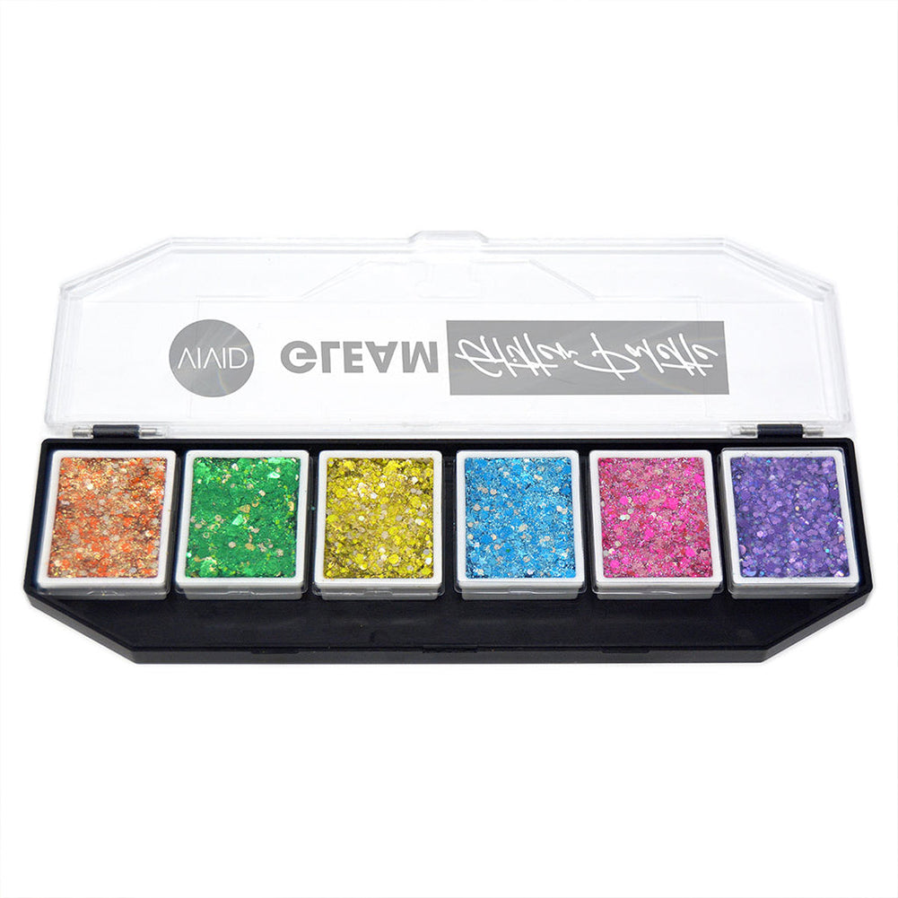 Vivid Glitter Gleam Glitter Cream Palette - Brilliant (6 Colors)