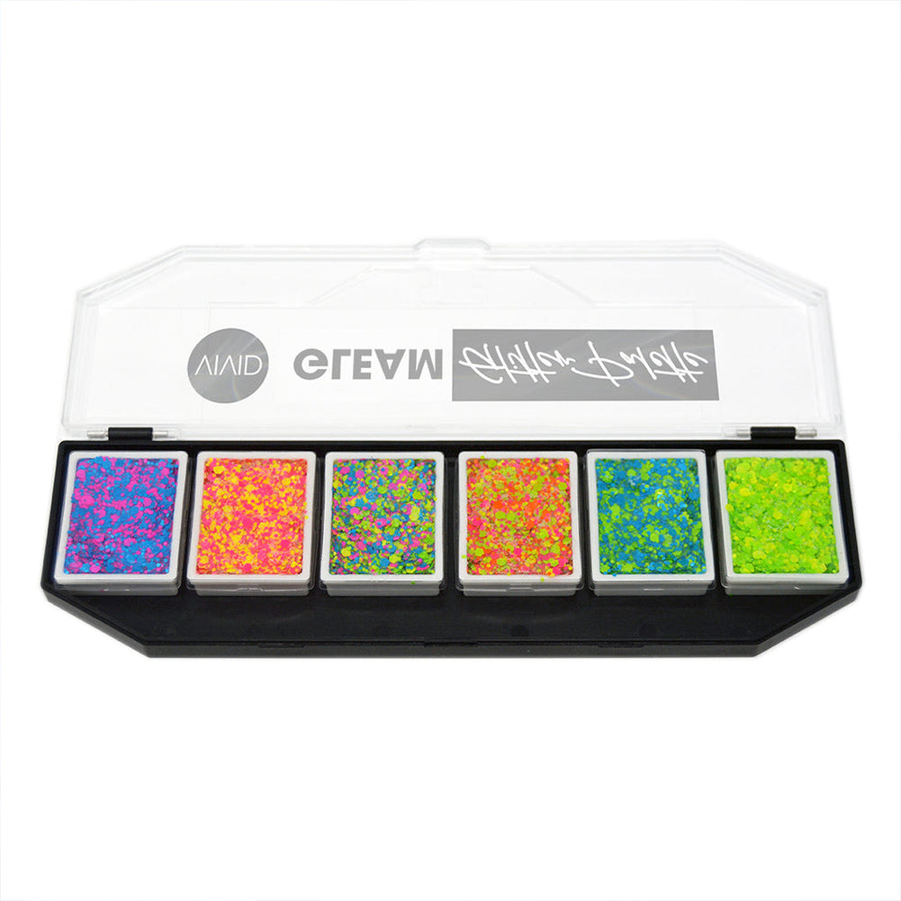 Vivid Glitter Gleam Glitter Cream Palette - Galactic UV (6 Colors)