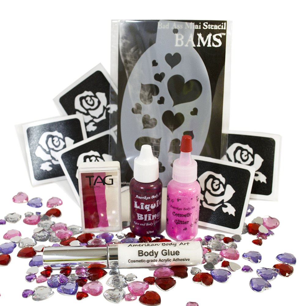 Valentine&#39;s Day Bling Face Painting Kit